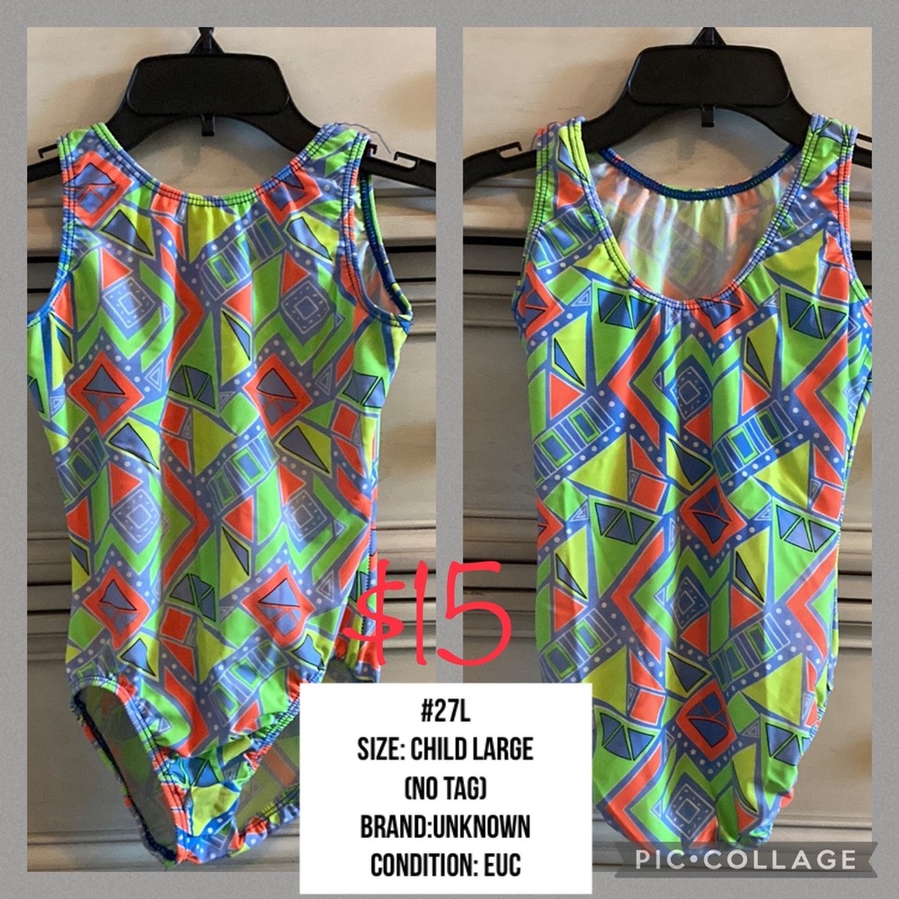 #27L Used Child Large unknown brand Leotard
